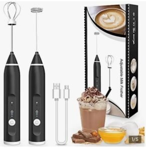Coffee Beater 2 in 1 Rechargeable Electric Handheld Mixer | USB Milk Frother & Egg Beater | 3 Speed Cordless Coffee Whisk | Portable Latte Foamer for Cappuccino, Eggs, Drinks | USB Charging, Lightweight, Multi-Use Kitchen Tool IMG 20260916 WA0066 291x300