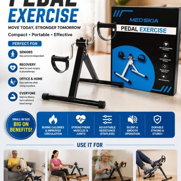 Mini Cycle Pedal Exerciser Machine - Portable Under Desk Fitness Bike for Arms And Legs