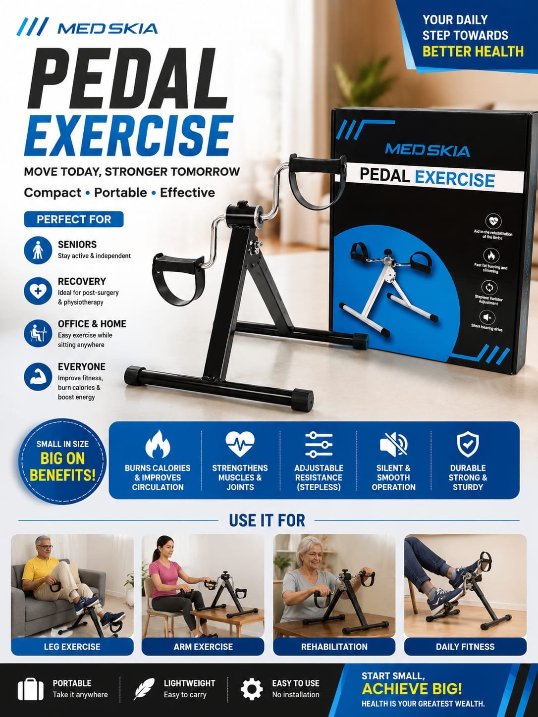 WhatsApp Image 2026-09-17 at 1.20.30 PM Mini Cycle Pedal Exerciser Machine - Portable Under Desk Fitness Bike for Arms And Legs