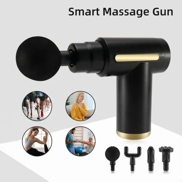 Massage Gun Deep Tissue Fascia Gun Muscle Massager Electric Body Massager for Pain Relief Muscle Recovery Portable Rechargeable Vibration Therapy Gun with Multiple Attachments Adjustable Speed